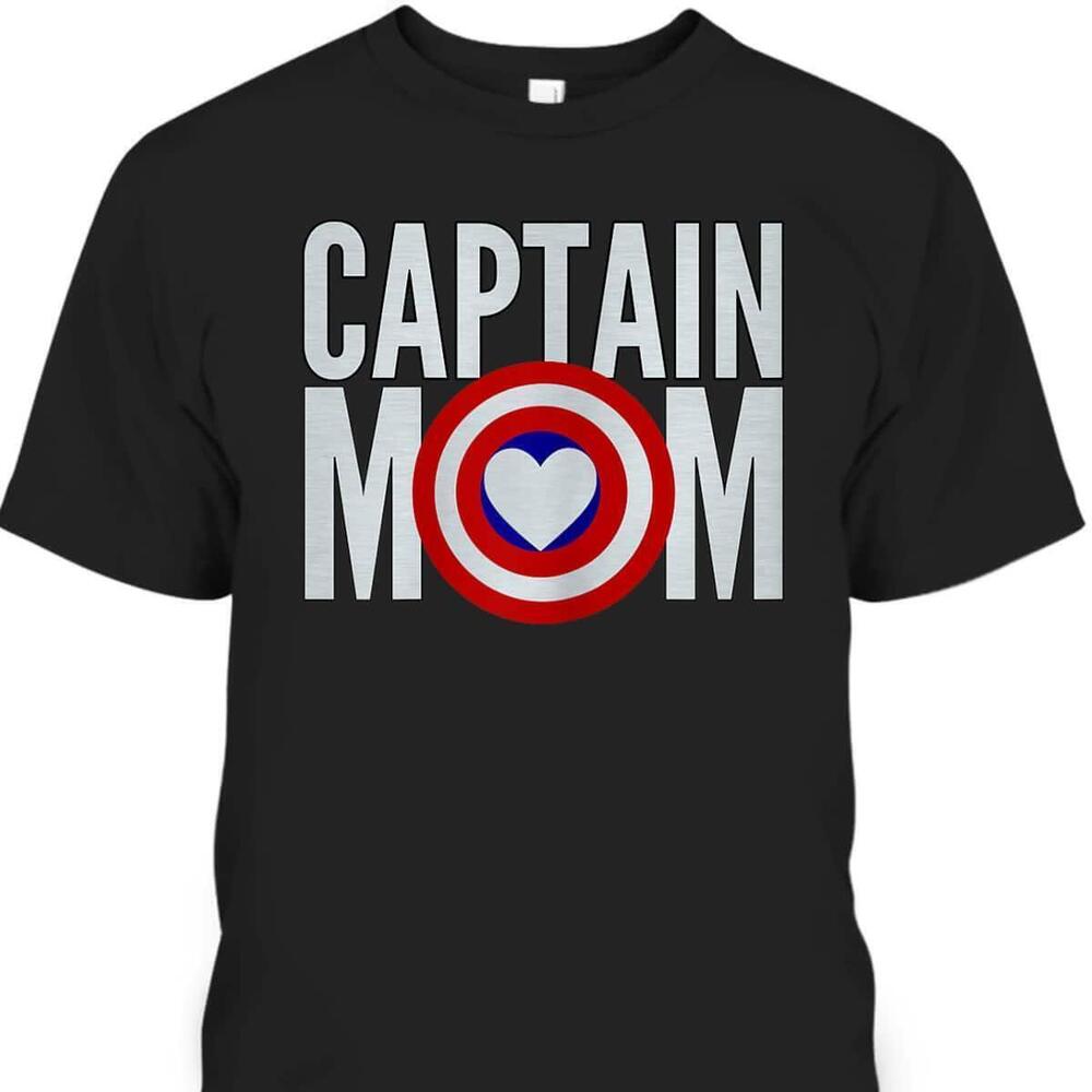 Mothers Day Tshirt Captain Mom Superhero